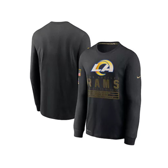 Nike Los Angeles‎ Rams Salute To Service Dri-Fit OnField T-Shirt Sz Medium - Picture 1 of 9